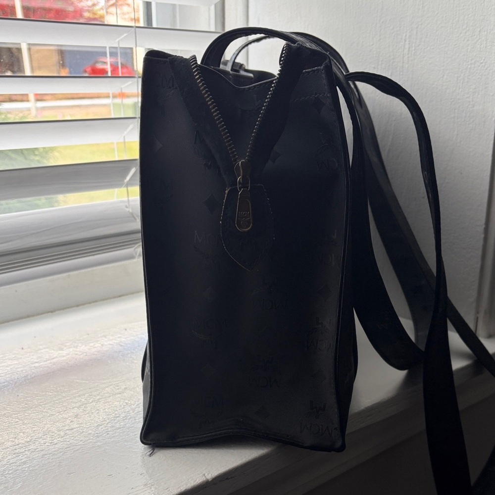 Mcm Black Monogram Tote - image 3
